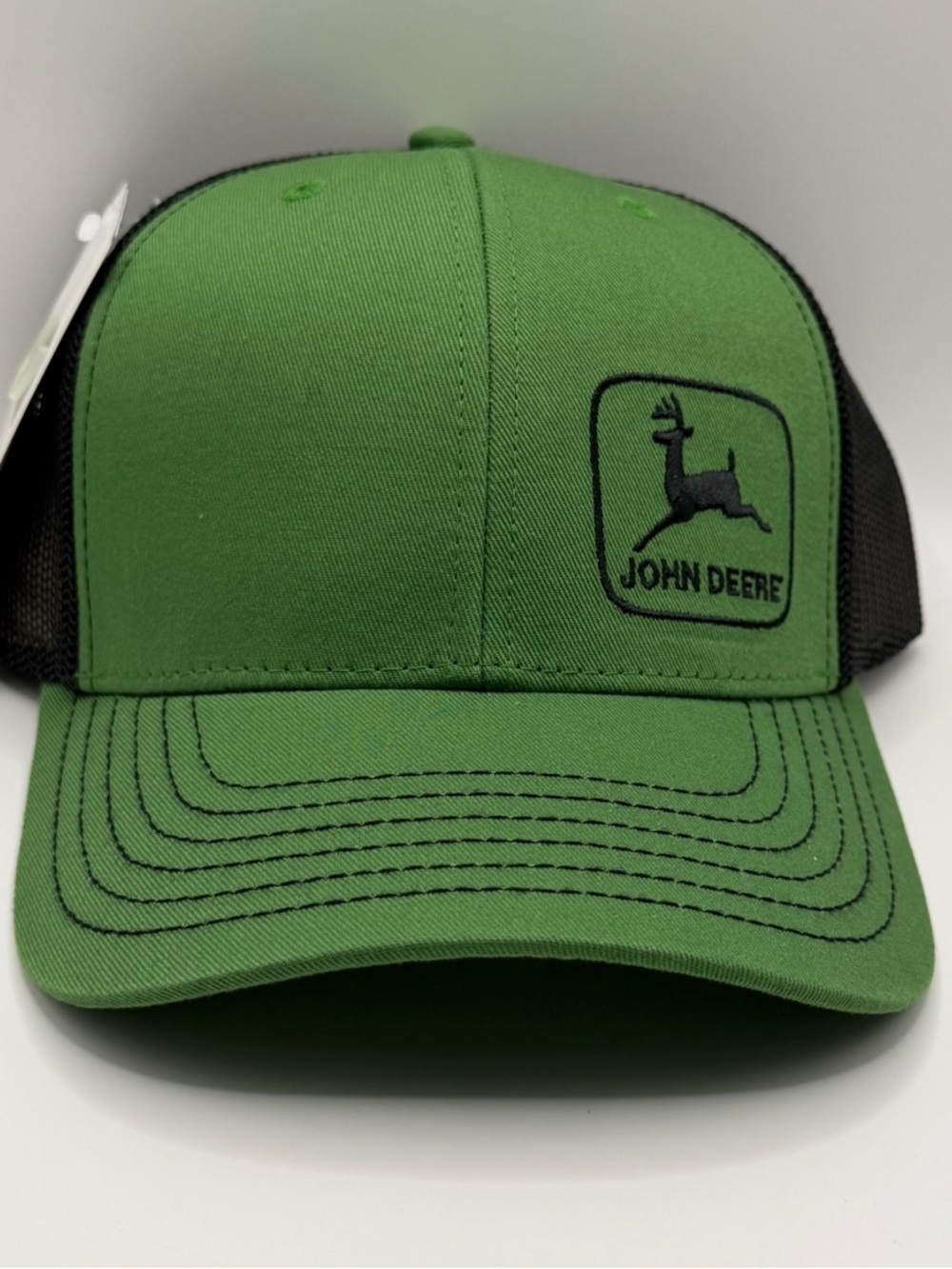 John Deere Green and Black Mesh Back Trucker Hat Cap